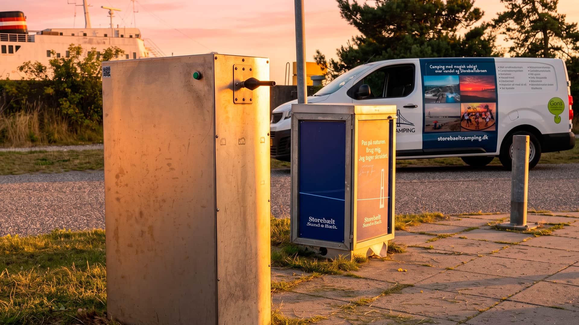 Gratis Autocamper Tømmeplads ved Storebælt Camping i Korsør