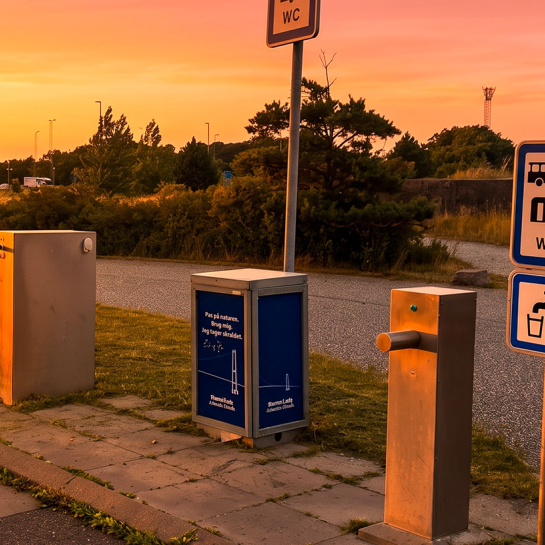 Tømmestation for autocampare ved Storebælt Camping i Korsør