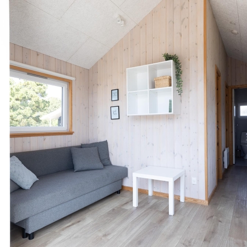 Stue i hytte på 30m2 på Storebælt Camping